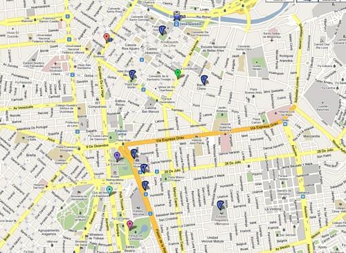 Lima, Peru mapa linii autobusowych
