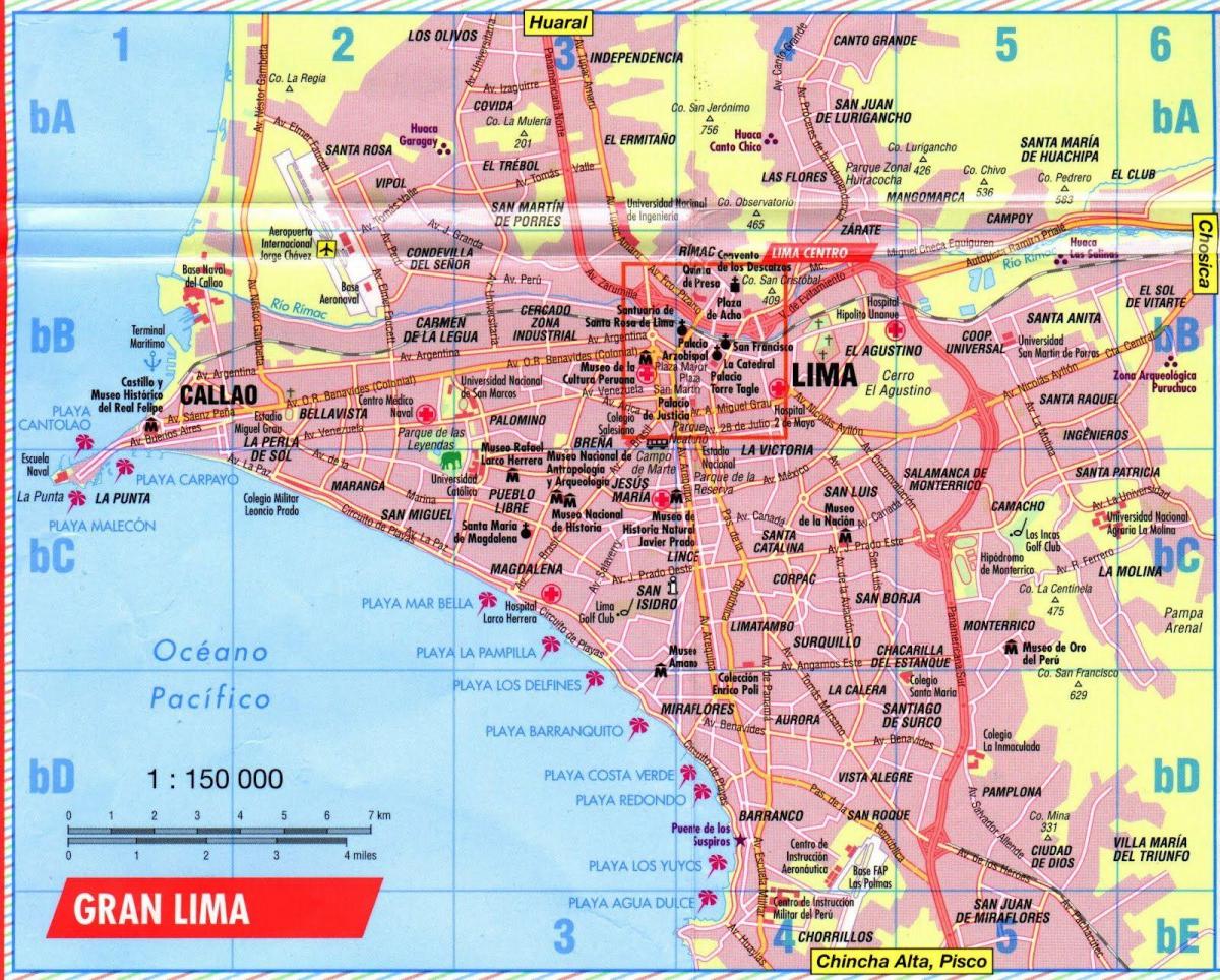 Mapa Lima-hop-hop-off bus