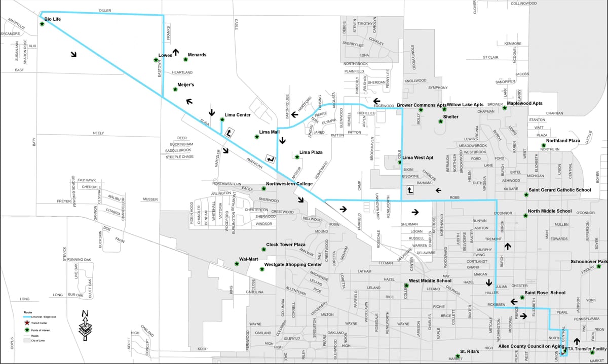 Mapa Lima centrum