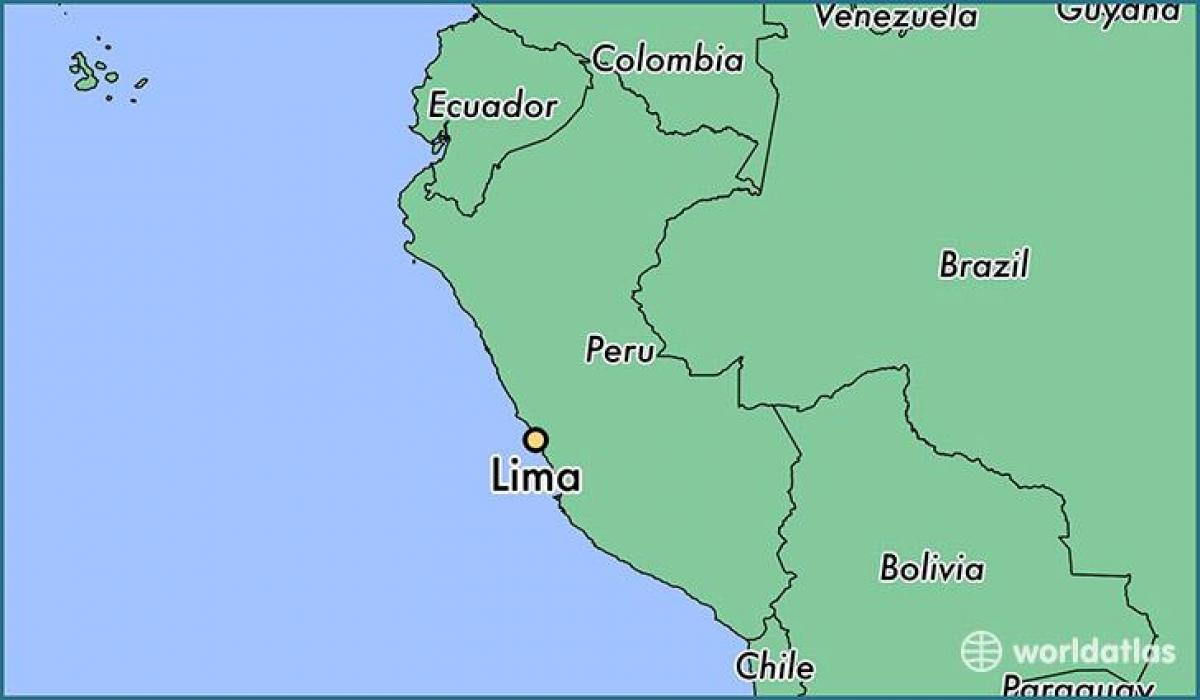 Lima Peru na mapie świata