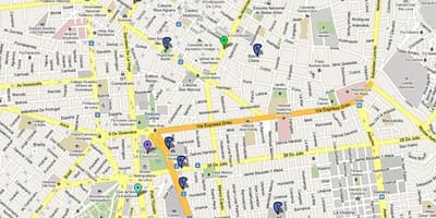 Lima, Peru mapa linii autobusowych