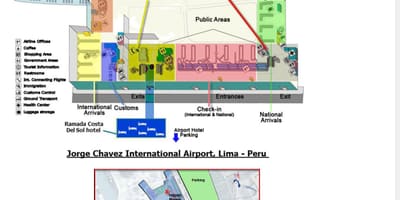 Terminal lotniska Lima mapie