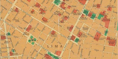 Lima, Peru mapa ulic